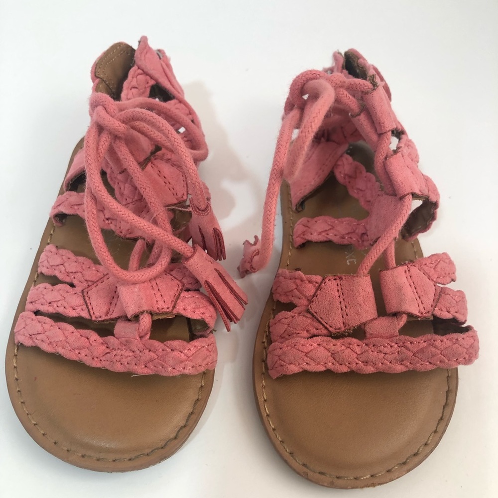 Next pinky salmon sandals